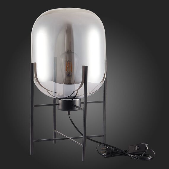 SL1050.704.01 Прикроватная лампа ST-Luce Черный/Дымчатый E27 1*40W BURASCA, изображение 5