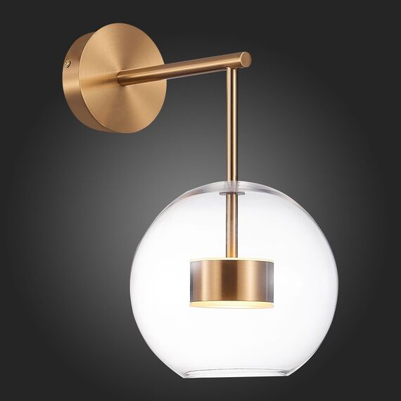 SL1133.201.01 Бра ST-Luce Латунь/Прозрачный LED 1*14W 3000K BOPONE, изображение 2