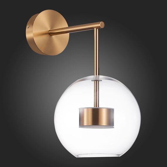 SL1133.201.01 Бра ST-Luce Латунь/Прозрачный LED 1*14W 3000K BOPONE, изображение 4