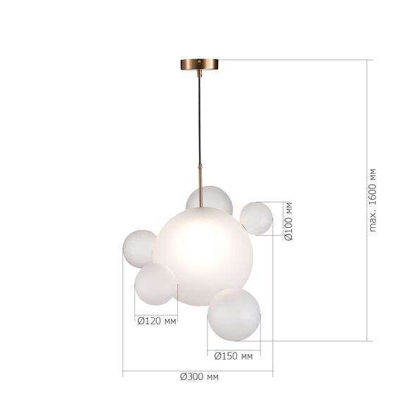 SL1133.513.01 Светильник подвесной ST-Luce Латунь/Белый E27 1*60W BOPONE, изображение 7
