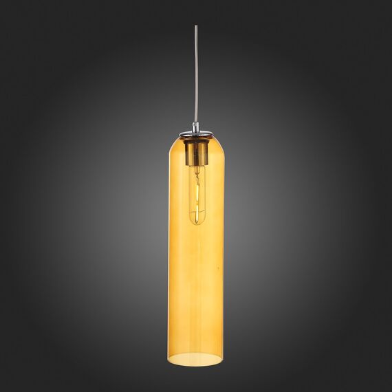 SL1145.193.01 Светильник подвесной ST-Luce Хром/Янтарный E27 1*60W CALLANA, изображение 5