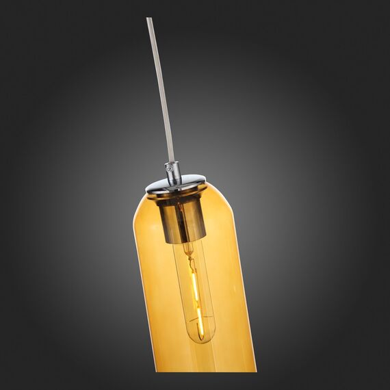 SL1145.193.01 Светильник подвесной ST-Luce Хром/Янтарный E27 1*60W CALLANA, изображение 8