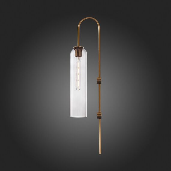 SL1145.341.01 Светильник настенный ST-Luce Латунь/Дымчатый E27 1*60W CALLANA, изображение 5