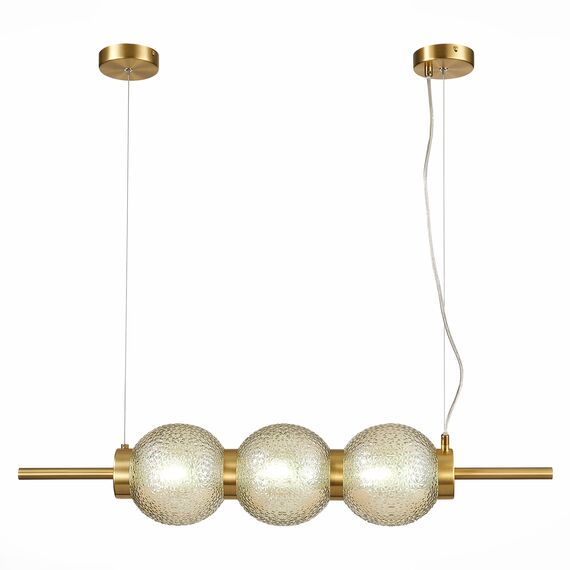 SL1155.313.03 Светильник подвесной ST-Luce Латунь/Коньячный E14 3*40W MARENA, изображение 3