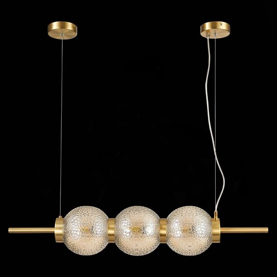 SL1155.313.03 Светильник подвесной ST-Luce Латунь/Коньячный E14 3*40W MARENA, изображение 4