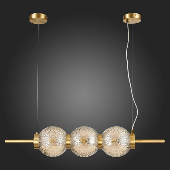 SL1155.313.03 Светильник подвесной ST-Luce Латунь/Коньячный E14 3*40W MARENA, изображение 5