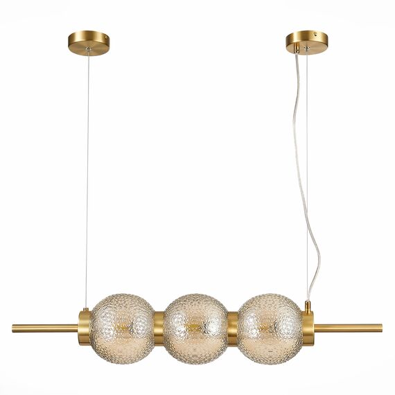 SL1155.313.03 Светильник подвесной ST-Luce Латунь/Коньячный E14 3*40W MARENA, изображение 6