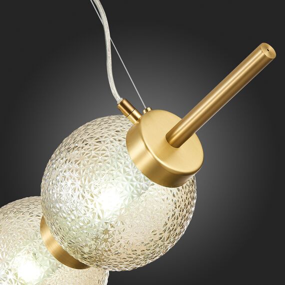 SL1155.313.03 Светильник подвесной ST-Luce Латунь/Коньячный E14 3*40W MARENA, изображение 11