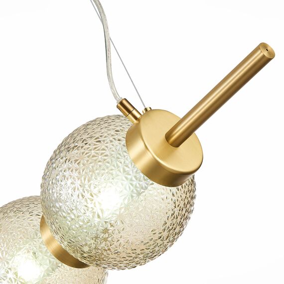 SL1155.313.03 Светильник подвесной ST-Luce Латунь/Коньячный E14 3*40W MARENA, изображение 12