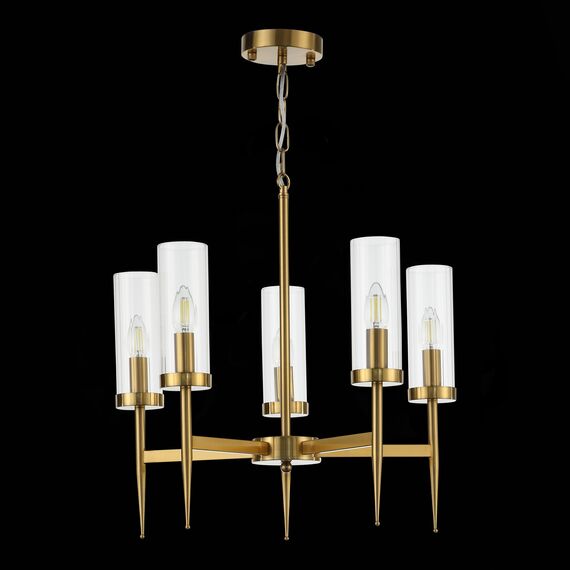 SL1159.303.05 Люстра подвесная ST-Luce Латунь/Латунь, Прозрачный E14 5*60W ACAZIO, изображение 3