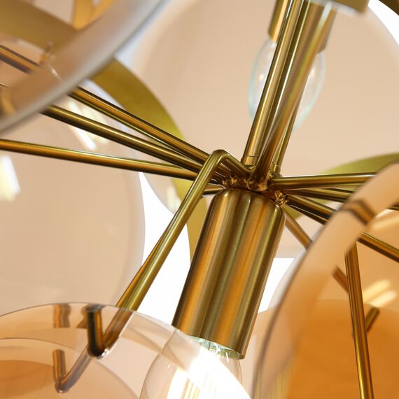 SL1161.333.09 Люстра подвесная ST-Luce Латунь/Янтарный E14 9*60W FAZIA, изображение 15