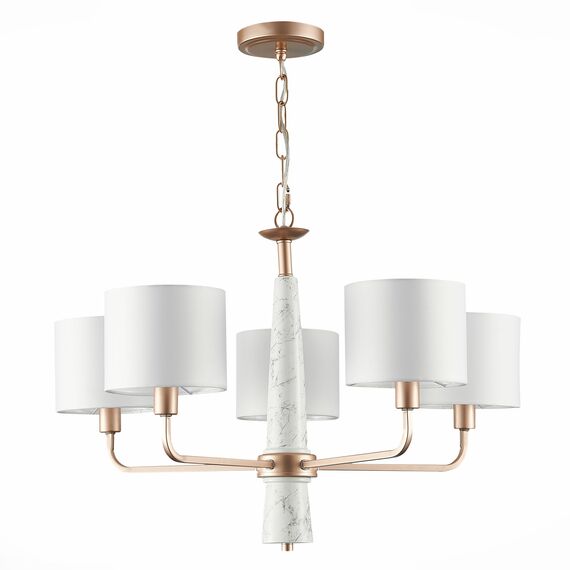 SL1163.203.05 Светильник подвесной ST-Luce Матовое золото/Белый E14 5*40W VELLINO, изображение 6