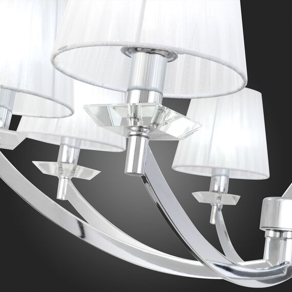 SL1756.103.08 Светильник подвесной ST-Luce Хром/Светло-серый E14 8*40W BELLO, изображение 8