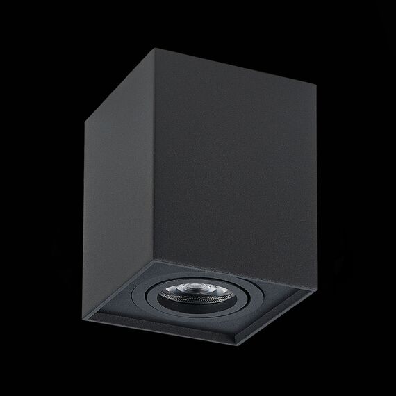 ST109.407.01 Светильник потолочный Черный GU10 1*50W  L100xW100xH123 220V Без ламп Накладные светильники, изображение 4