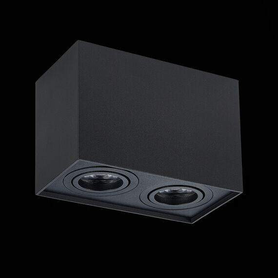 ST109.407.02 Светильник потолочный Черный GU10 2*50W  L181xW100xH123 220V Без ламп Накладные светильники, изображение 4
