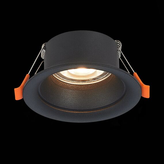 ST200.408.01 Св-к встр. Черный GU10 1*50W  D89xH40 220V Без ламп Встраиваемые светильники, изображение 2