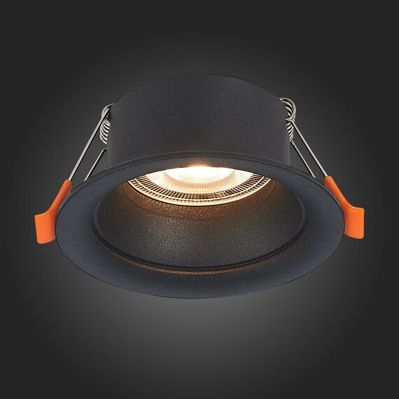 ST200.408.01 Св-к встр. Черный GU10 1*50W  D89xH40 220V Без ламп Встраиваемые светильники, изображение 3