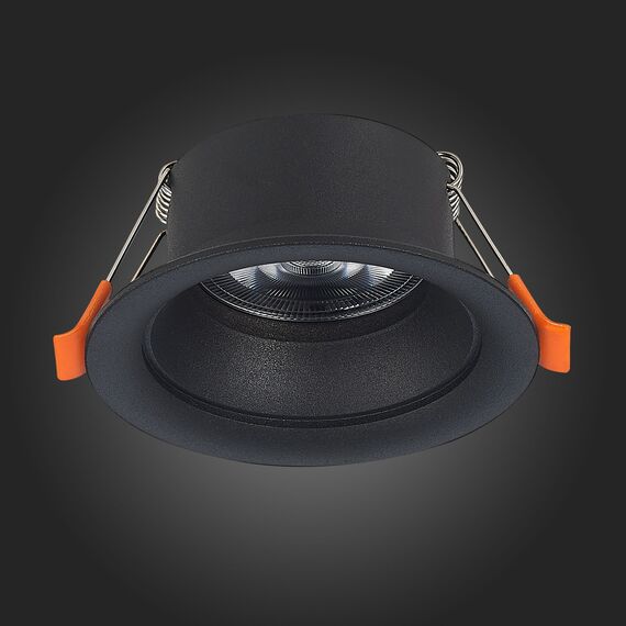 ST200.408.01 Св-к встр. Черный GU10 1*50W  D89xH40 220V Без ламп Встраиваемые светильники, изображение 5