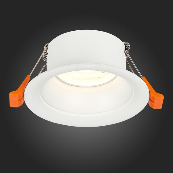 ST200.508.01 Св-к встр. Белый GU10 1*50W  D89xH40 220V Без ламп Встраиваемые светильники, изображение 2