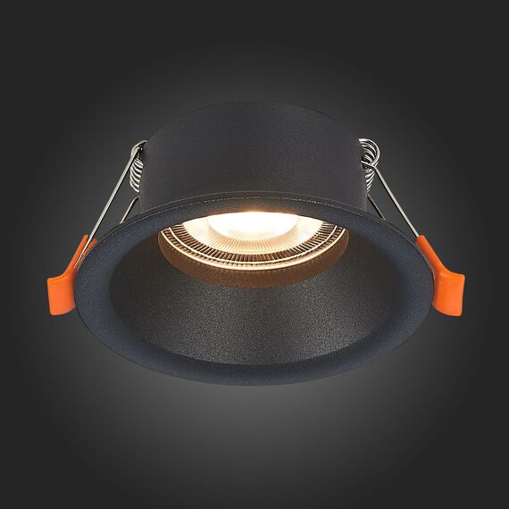 ST201.408.01 Св-к встр. Черный GU10 1*50W  D89xH40 220V Без ламп Встраиваемые светильники, изображение 2