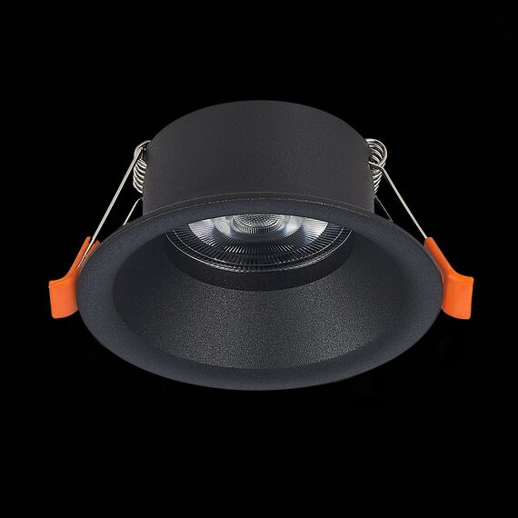 ST201.408.01 Св-к встр. Черный GU10 1*50W  D89xH40 220V Без ламп Встраиваемые светильники, изображение 4