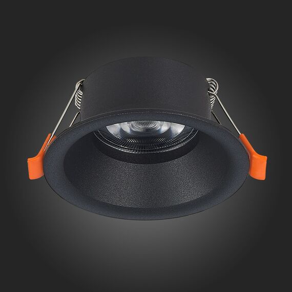 ST201.408.01 Св-к встр. Черный GU10 1*50W  D89xH40 220V Без ламп Встраиваемые светильники, изображение 5