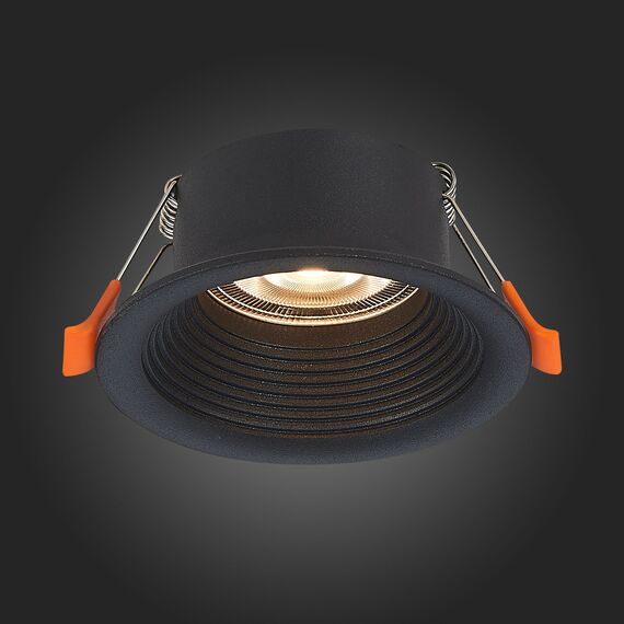 ST202.408.01 Св-к встр. Черный GU10 1*50W  D89xH40 220V Без ламп Встраиваемые светильники, изображение 2