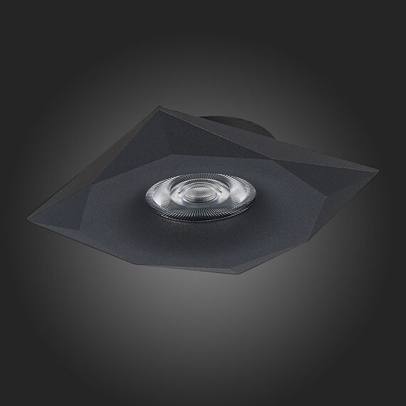 ST203.408.01 Св-к встр. Черный GU10 1*50W  L95xW95xH25 220V Без ламп Встраиваемые светильники, изображение 5