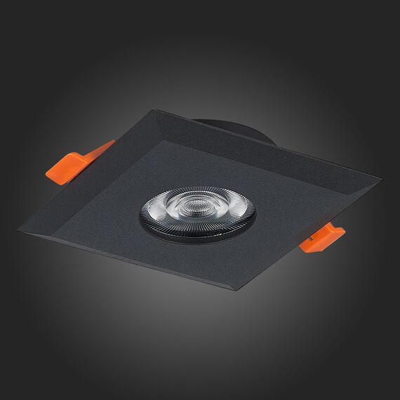 ST204.408.01 Св-к встр. Черный GU10 1*50W  L94xW94xH25 220V Без ламп Встраиваемые светильники, изображение 5