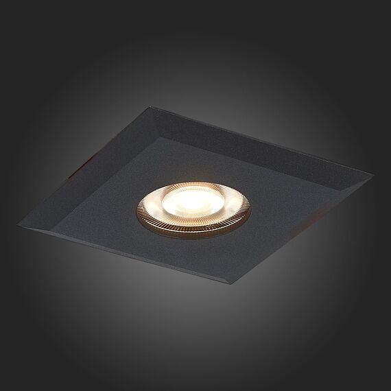 ST204.408.01 Св-к встр. Черный GU10 1*50W  L94xW94xH25 220V Без ламп Встраиваемые светильники, изображение 8