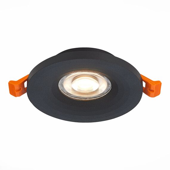 ST205.408.01 Св-к встр. Черный GU10 1*50W  D95xH27 220V Без ламп Встраиваемые светильники, изображение 3