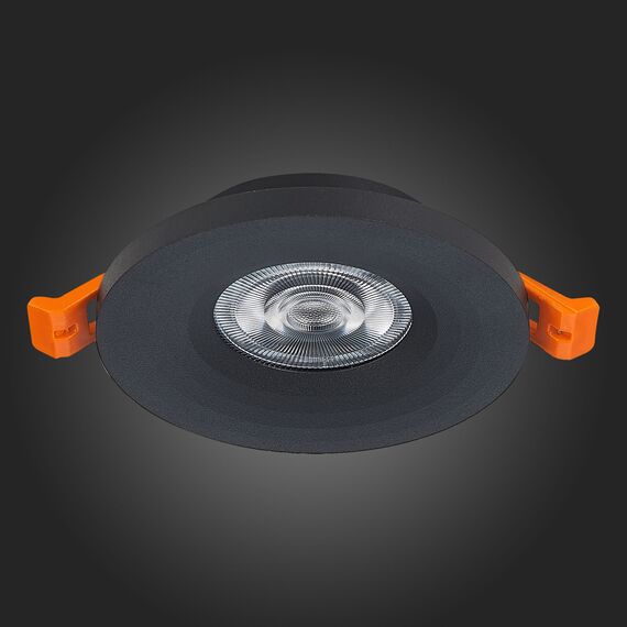 ST205.408.01 Св-к встр. Черный GU10 1*50W  D95xH27 220V Без ламп Встраиваемые светильники, изображение 5