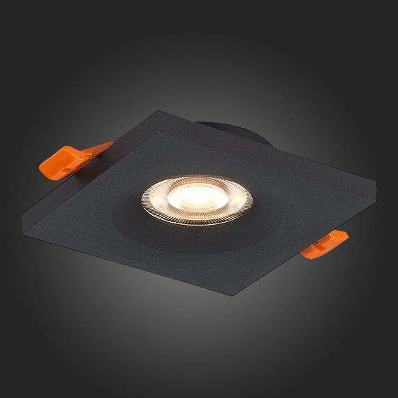 ST205.418.01 Св-к встр. Черный GU10 1*50W  L94xW94xH27 220V Без ламп Встраиваемые светильники, изображение 2