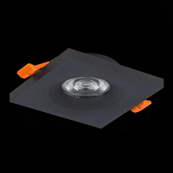 ST205.418.01 Св-к встр. Черный GU10 1*50W  L94xW94xH27 220V Без ламп Встраиваемые светильники, изображение 4