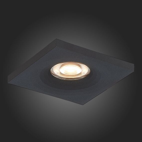 ST205.418.01 Св-к встр. Черный GU10 1*50W  L94xW94xH27 220V Без ламп Встраиваемые светильники, изображение 8