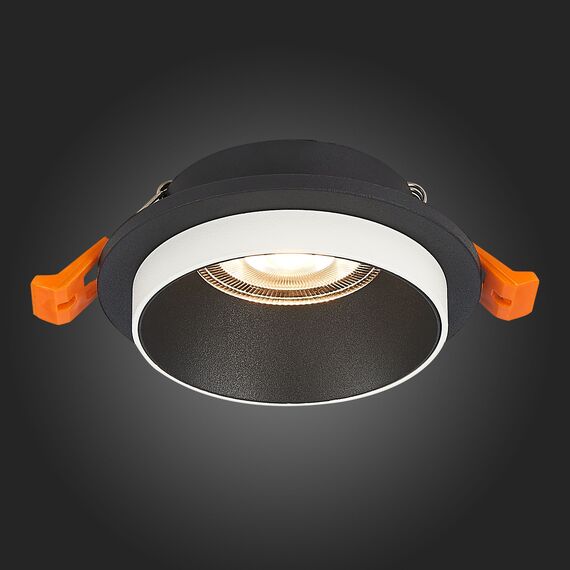 ST206.408.01 Св-к встр. Черный GU10 1*50W  D92xH38 220V Без ламп Встраиваемые светильники, изображение 2