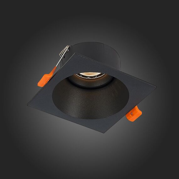 ST207.418.01 Св-к встр. Черный GU10 1*50W  L103xW103xH52 220V Без ламп Встраиваемые светильники, изображение 5