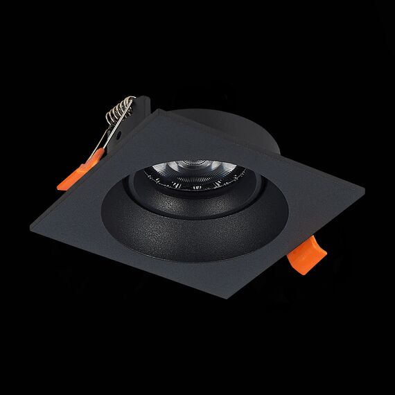 ST208.418.01 Св-к встр. Черный GU10 1*50W  L94xW94xH40 220V Без ламп Встраиваемые светильники, изображение 4