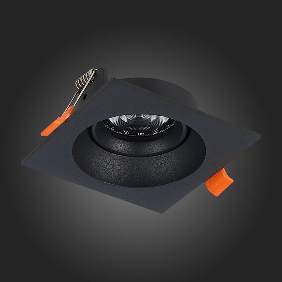 ST208.418.01 Св-к встр. Черный GU10 1*50W  L94xW94xH40 220V Без ламп Встраиваемые светильники, изображение 5