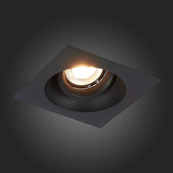 ST208.418.01 Св-к встр. Черный GU10 1*50W  L94xW94xH40 220V Без ламп Встраиваемые светильники, изображение 8