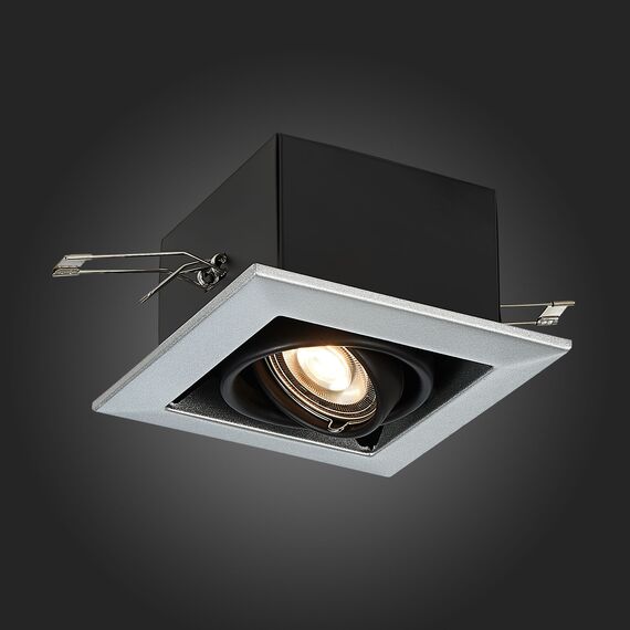 ST250.148.01 Св-к встр. Черный GU10 1*50W  L126xW126xH70 220V Без ламп Встраиваемые светильники, изображение 2