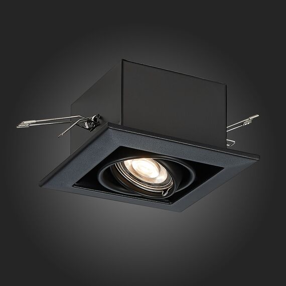 ST250.448.01 Св-к встр. Черный GU10 1*50W  L126xW126xH70 220V Без ламп Встраиваемые светильники, изображение 2