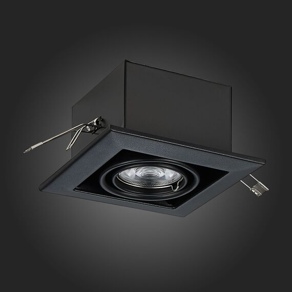 ST250.448.01 Св-к встр. Черный GU10 1*50W  L126xW126xH70 220V Без ламп Встраиваемые светильники, изображение 5