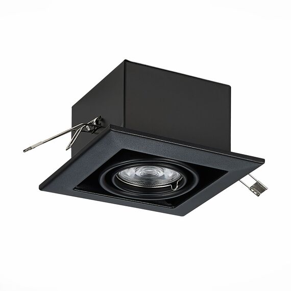 ST250.448.01 Св-к встр. Черный GU10 1*50W  L126xW126xH70 220V Без ламп Встраиваемые светильники, изображение 6