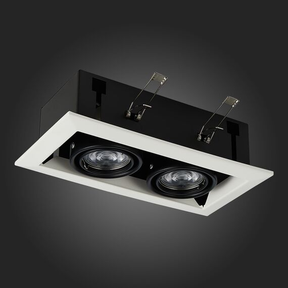 ST250.548.02 Св-к встр. Черный GU10 2*50W  L245xW126xH70 220V Без ламп Встраиваемые светильники, изображение 5