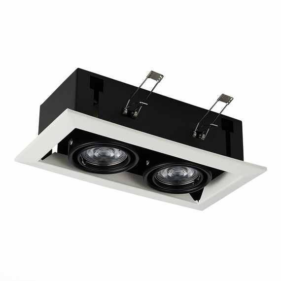 ST250.548.02 Св-к встр. Черный GU10 2*50W  L245xW126xH70 220V Без ламп Встраиваемые светильники, изображение 6