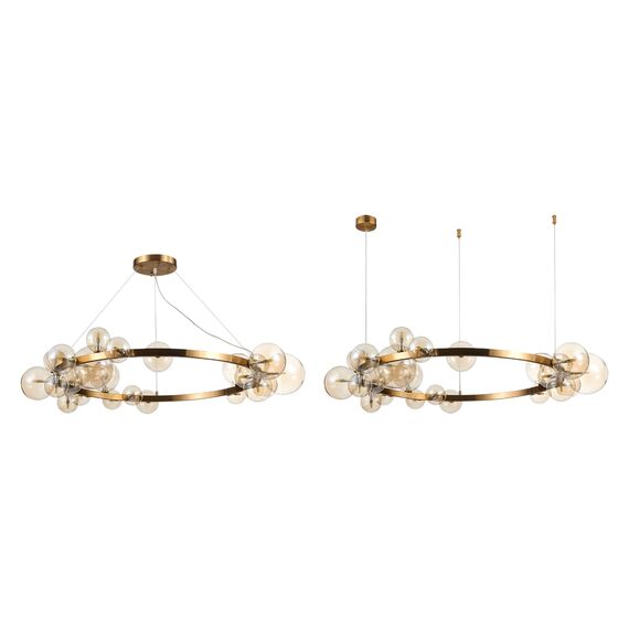 SL1165.303.24 Светильник подвесной ST-Luce Бронза/Коньячный G4 24*5W NECTON, изображение 6