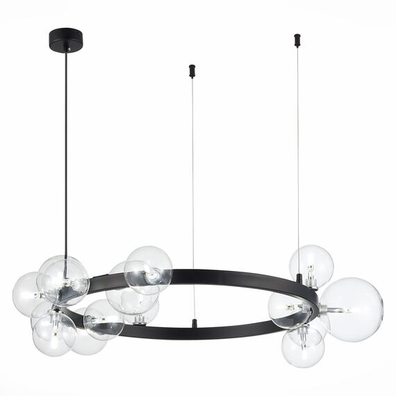 SL1165.402.15 Светильник подвесной ST-Luce Черный/Прозрачный G4 15*5W NECTON, изображение 3