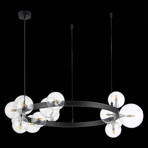 SL1165.402.15 Светильник подвесной ST-Luce Черный/Прозрачный G4 15*5W NECTON, изображение 4