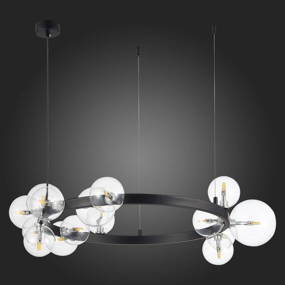 SL1165.402.15 Светильник подвесной ST-Luce Черный/Прозрачный G4 15*5W NECTON, изображение 5